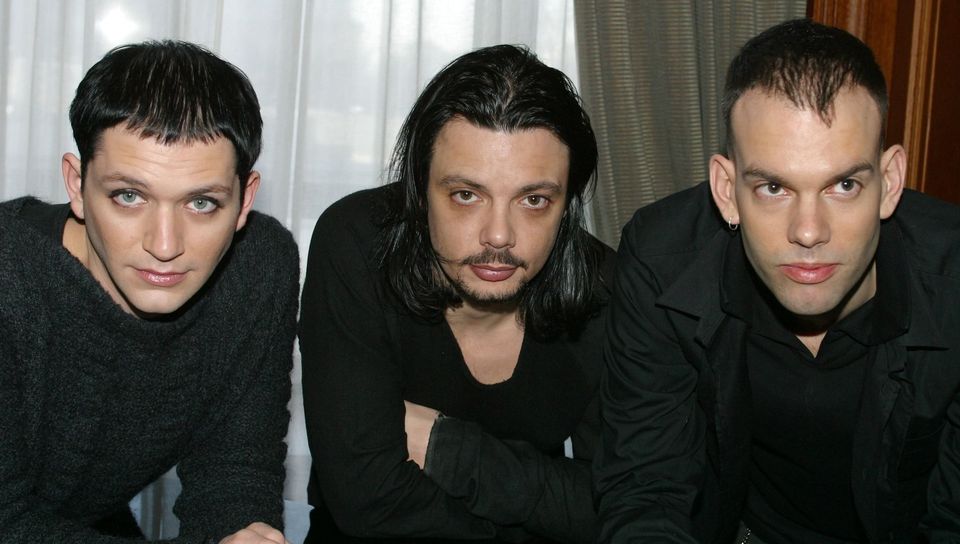 Brian Molko, Stefan Olsdal and Steve Hewitt of Placebo. Photo credit Jesus Aparicio